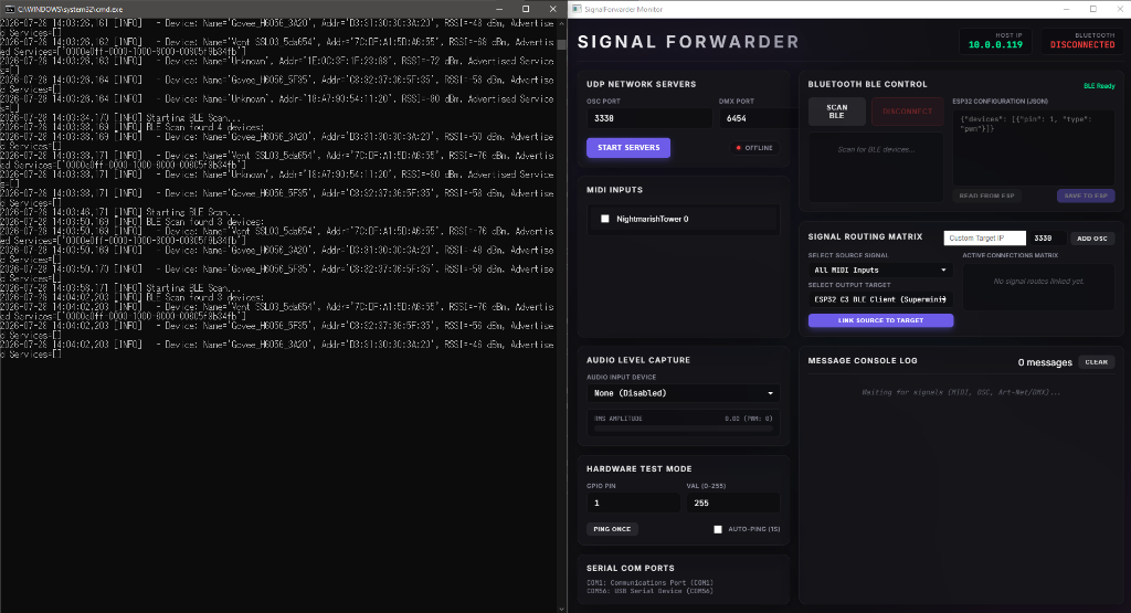 Signal Forwarder Dashboard Screenshot